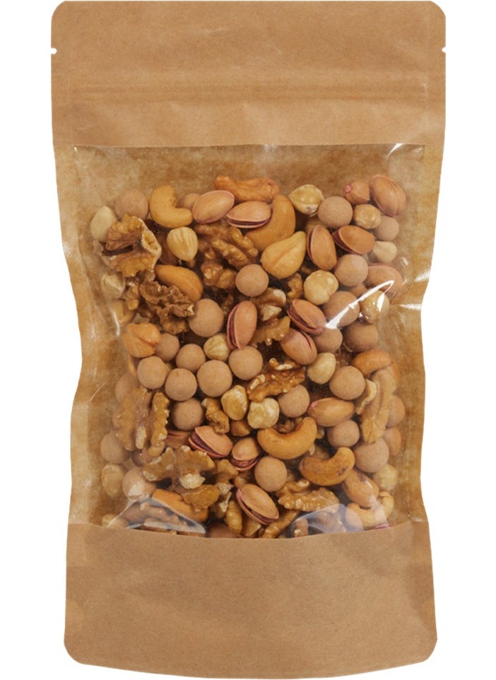 Packanya 16x27x4 Cm-500 Pieces Kraft Doypack with Wide Window  - Image 2