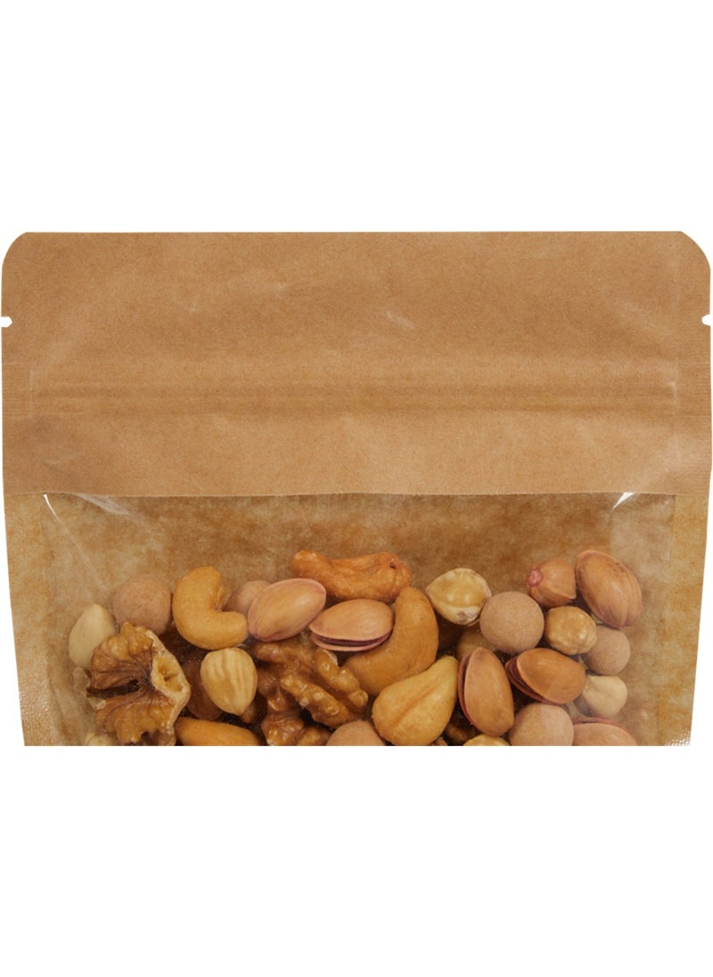 Packanya 16x27x4 Cm-500 Pieces Kraft Doypack with Wide Window  - Image 4