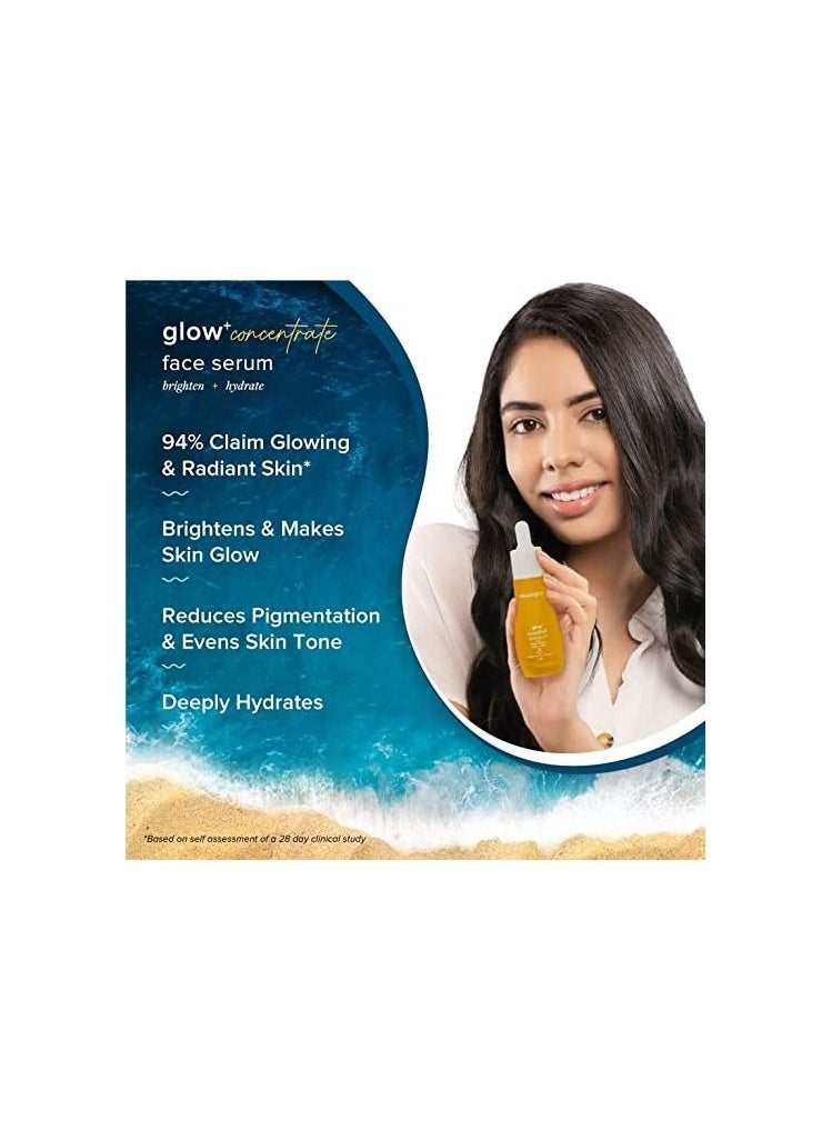 Aqualogica Aqualogica Glow+ Concentrate Face Serum for Glowing Skin & Skin Brightening with Vitamin C, Papaya & Hyaluronic Acid, Non Sticky, 30 Ml  - Image 5