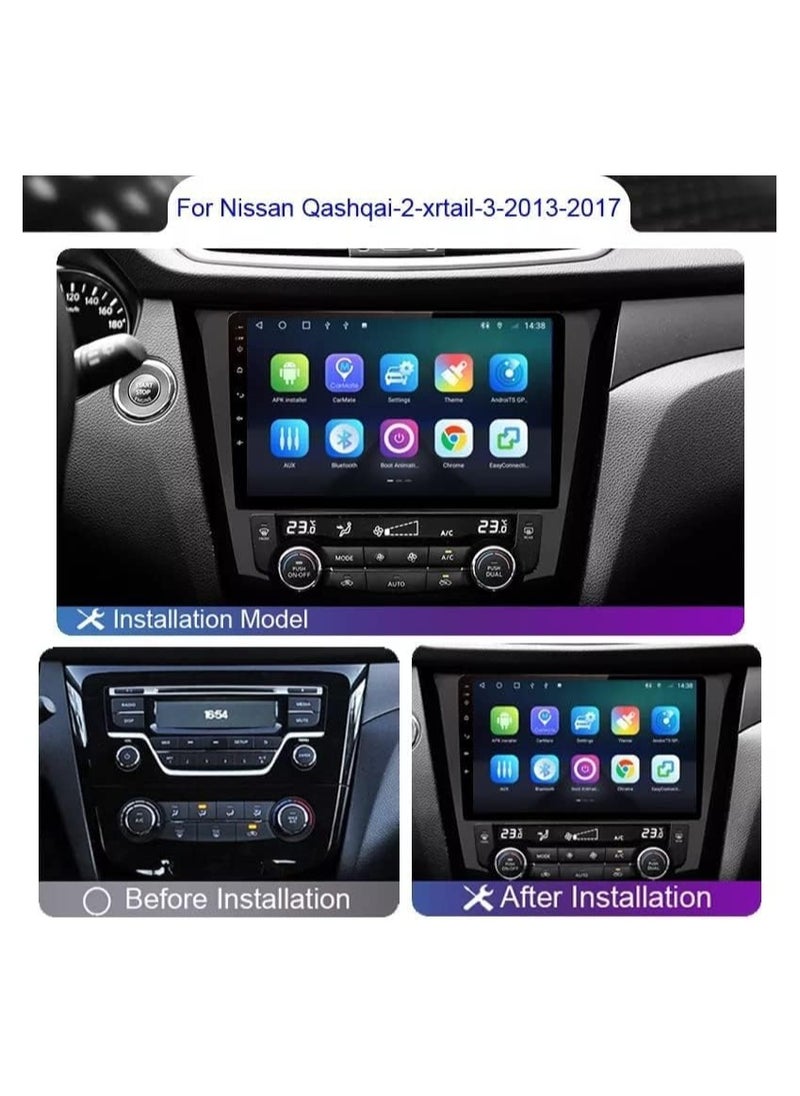 SHEZA STAR - Android Car Stereo for Nissan X-Trail 2013-2017 X-Trail 3 T32 Qashqai 2 J11 6GB RAM 128GB ROM 10 Inch Support SIM Card, Apple Carplay MirrorLink WiFi BT, 2.5D IPS Touch Screen with AHD Camera Included - Image 1