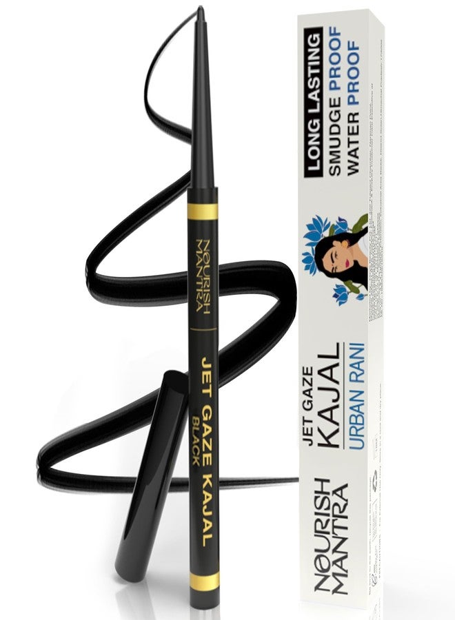 Nourish Mantra’s Jet Gaze Kajal Urban Rani-Black 0.35g/ Made with Argan Oil & Vitamin E/Intense Pigmentation/Long Lasting/Retractable Kajal Pencil - Image 1
