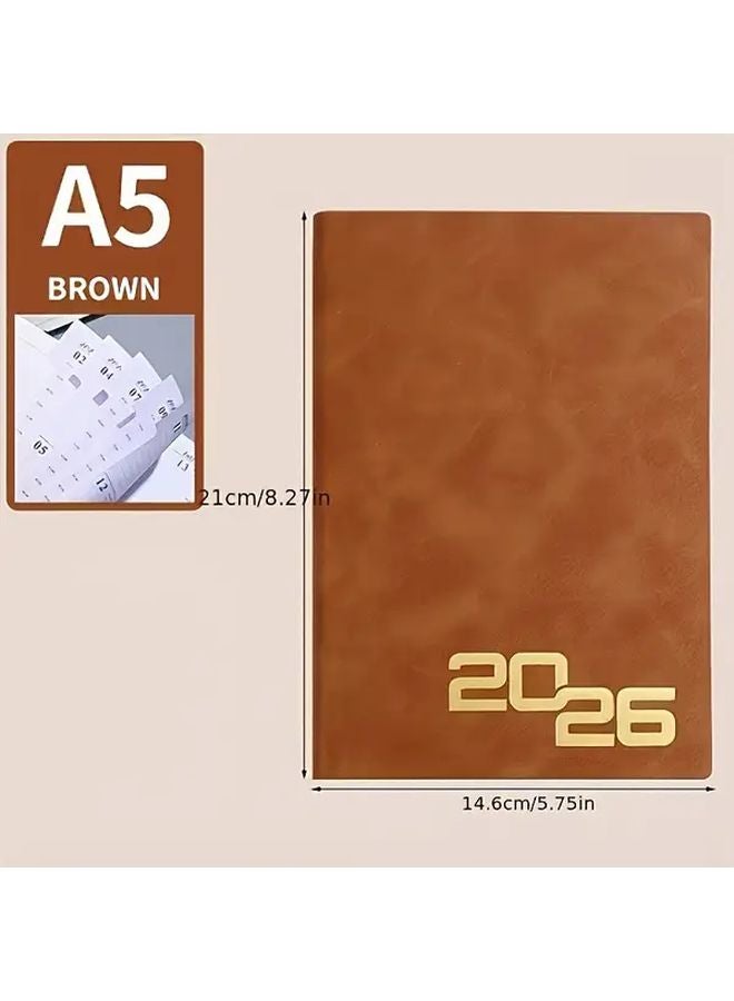 2026 Personalized English Schedule Book 365 Day Daily Planner With Brown Gift Box - Image 5