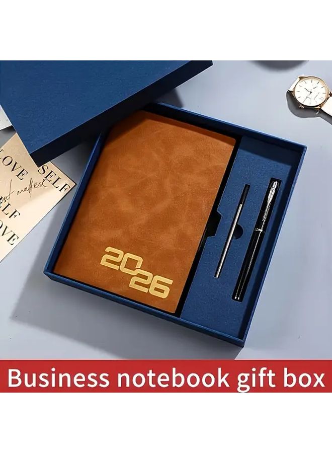 2026 Personalized English Schedule Book 365 Day Daily Planner With Brown Gift Box - Image 2