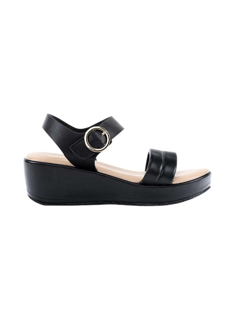 Bata Solid Ankle Strap Wedge Sandals