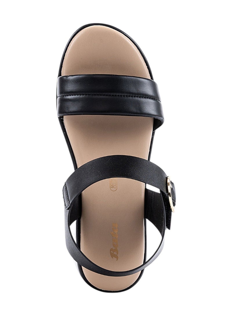 Bata Solid Ankle Strap Wedge Sandals  - Image 4