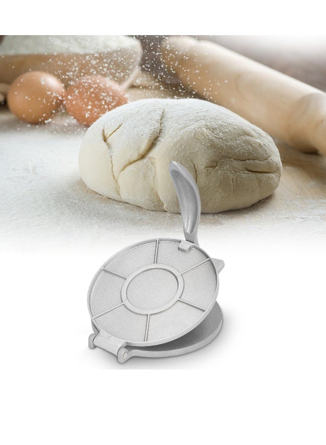 آلة ضغط الفطائر المضغوطة يدويًا - 7.7 إنش مصنوعة من مادة غذائية مقاومة للصدأ، تستخدم بأمان، مثالية لصنع الكيساديلا، تناسب تورتيلا الدقيق أو الدوسا. - Image 3