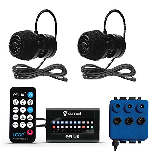 CURRENT Dual eFlux Aquarium Wave Pumps, 660gph - Includes 2 Wave Maker Water Circulation Pumps for Freshwater and Saltwater Fish Tanks - Multiple Adjustable Flow Modes - Wireless Remote Control - Image 1