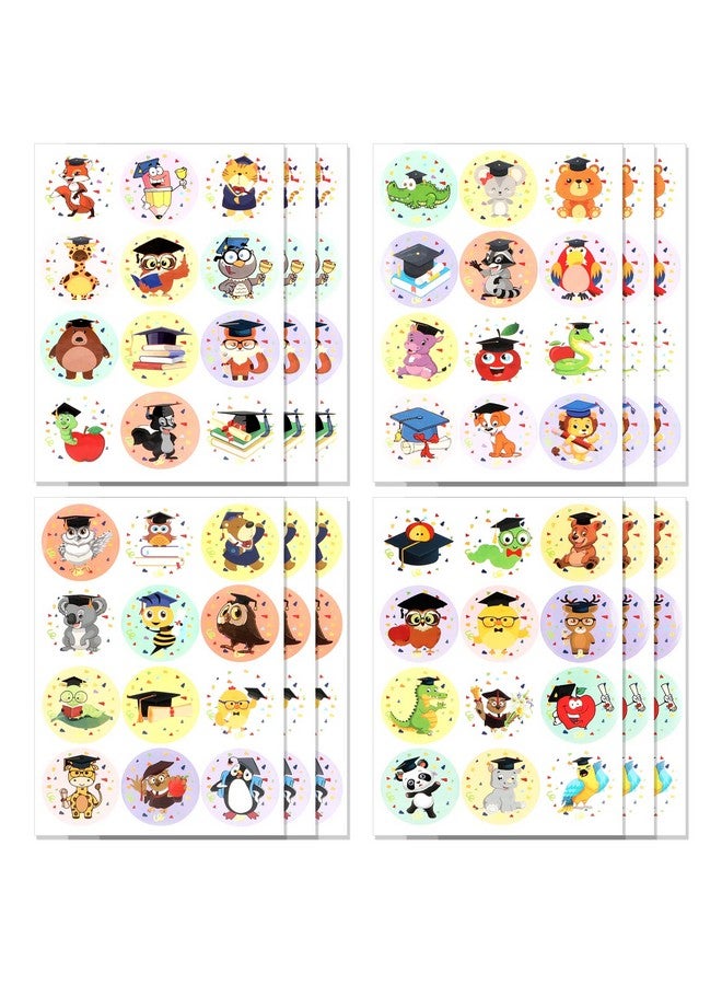 HOWAF 144 قطعة ملصقات تزيين تخرج رياض الأطفال - تهانينا للخريجين - هدايا حفلة رياض الأطفال - ملصقات لتزيين هدايا تخرج رياض الأطفال - تهانينا للخريجين - ملصقات دائرية لدفعة 2023 - Image 1