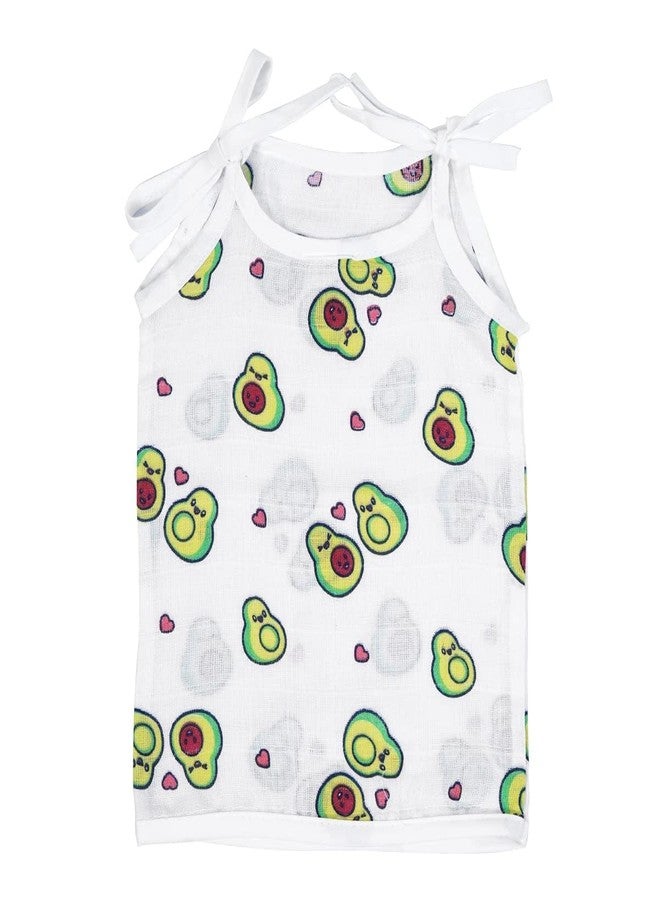 Fashtastic Cotton Muslin Dori Jabhla, Baby Vest, Sleeveless with Dori, Newborn Boys Girls Clothing (0-3 Months) (in, Alpha, XS, Regular, 6, White Printed) - Image 4