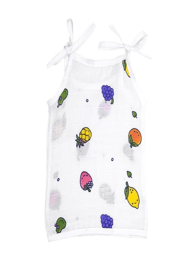 Fashtastic Cotton Muslin Dori Jabhla, Baby Vest, Sleeveless with Dori, Newborn Boys Girls Clothing (0-3 Months) (in, Alpha, XS, Regular, 6, White Printed) - Image 5