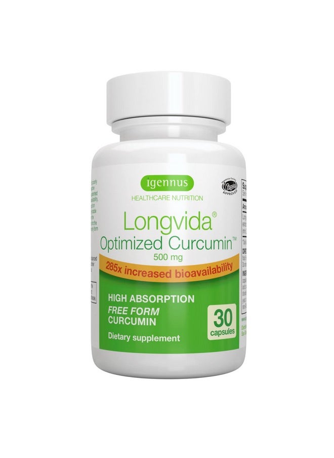 Igennus Healthcare Nutrition - Longvida Lipidated Curcumin 500Mg Ultra Bioavailable & Sustained Action Vegan 30 Capsules By Igennus - Image 1