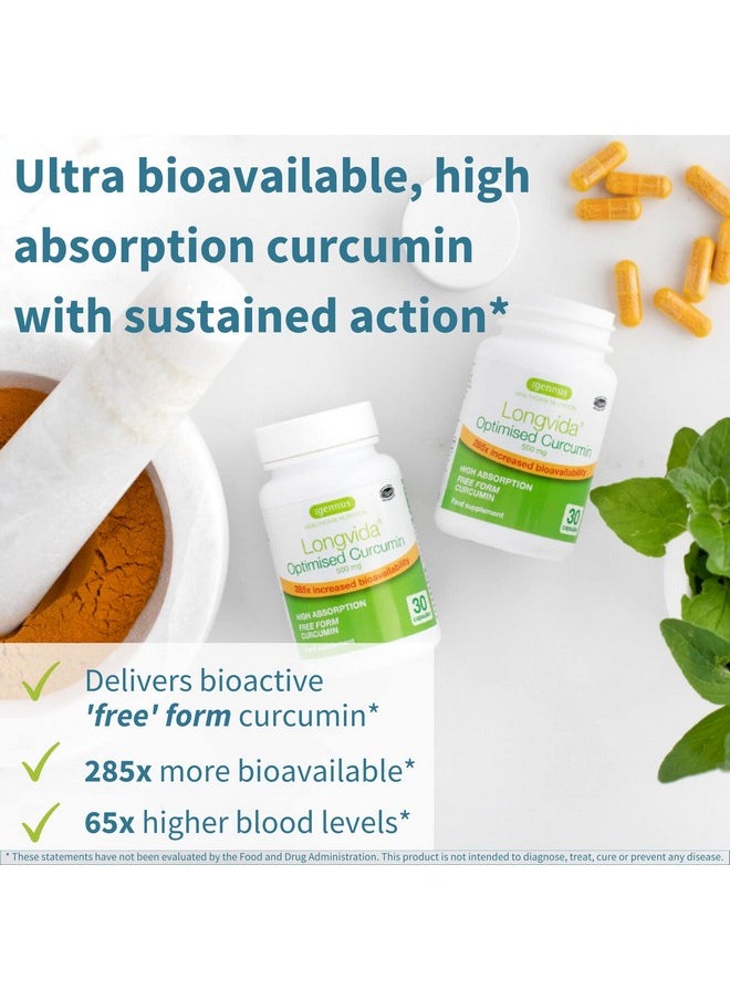 Igennus Healthcare Nutrition - Longvida Lipidated Curcumin 500Mg Ultra Bioavailable & Sustained Action Vegan 30 Capsules By Igennus - Image 1