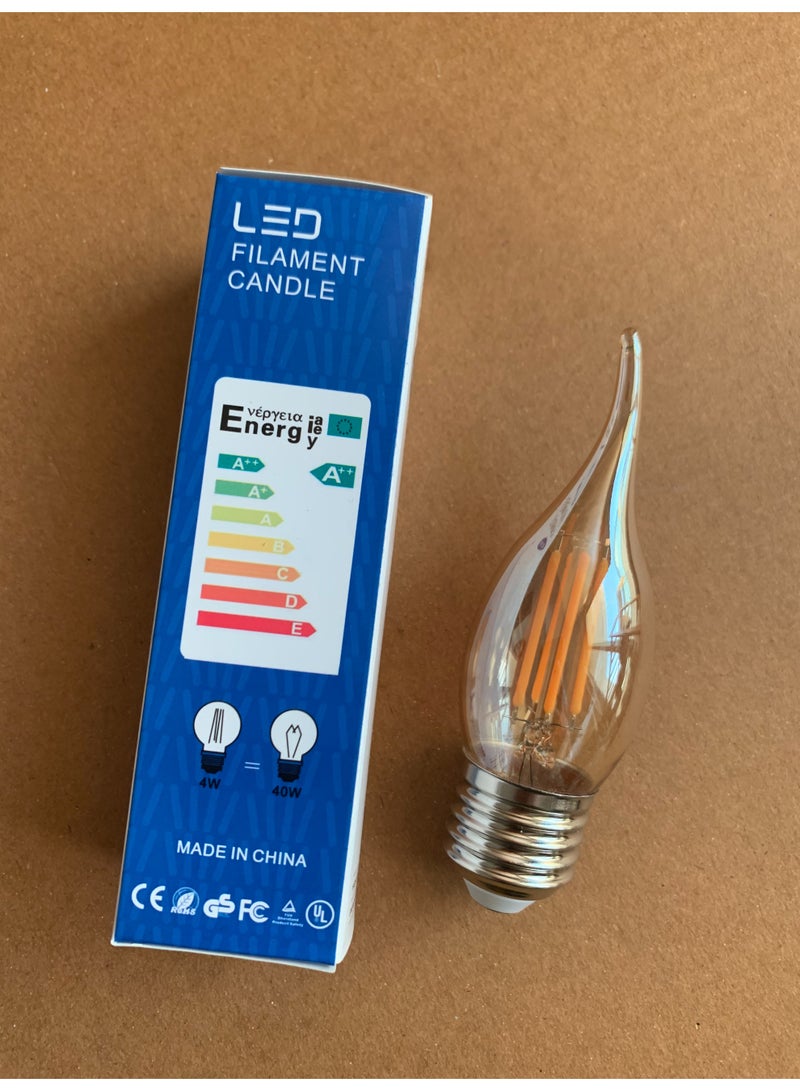 E27 Warm White LED Candle Light Bulb, Pack of 10 - Image 5