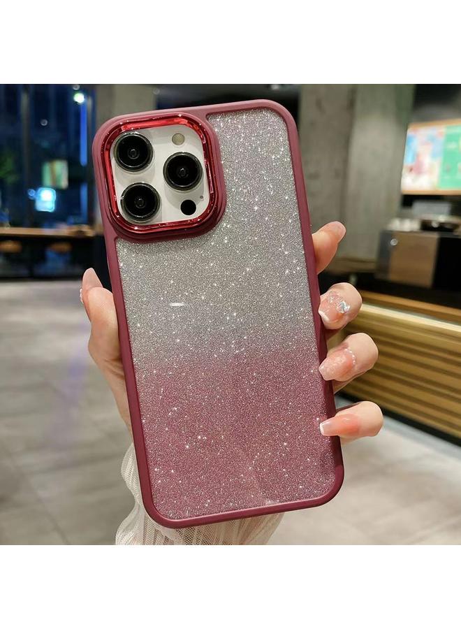 زبون جراب لهاتف iPhone 12، جراب هاتف من الأكريليك المطلي بالكهرباء، لامع متدرج اللون - Image 1