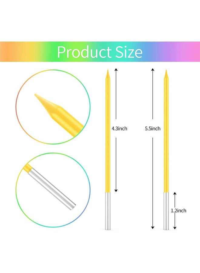بيوند مجموعة من 20 شمعة عيد ميلاد، شموع كعكة طويلة ورفيعة، شموع كب كيك لعيد الميلاد وحفلات الزفاف وحفلات الحظ (ملونة) - Image 2