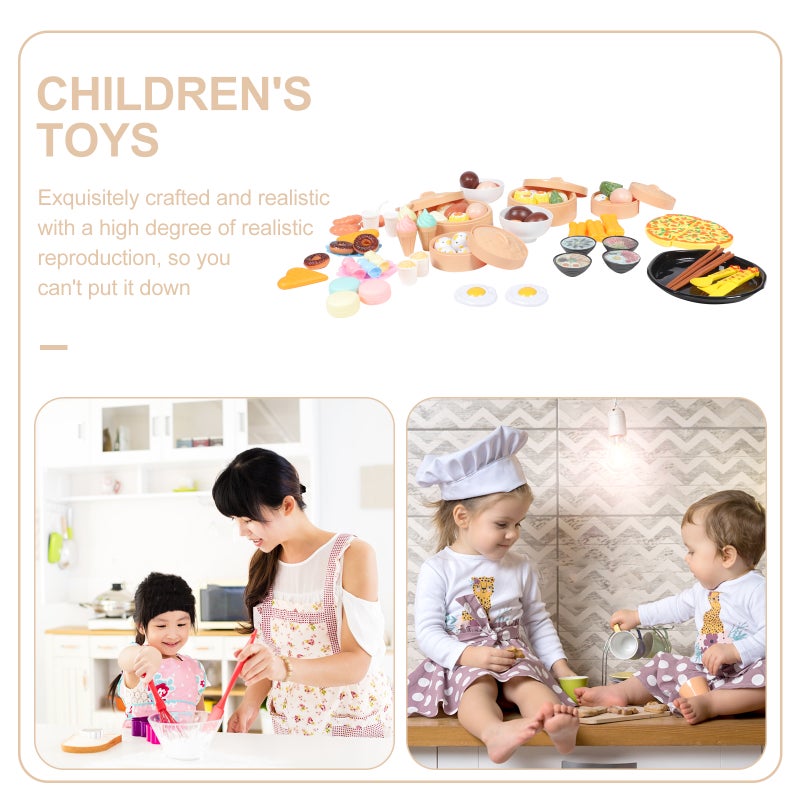 1 Set Children's Kitchen Toys Steamed Buns Models Baby Simulated Breakfast Toy - Image 3