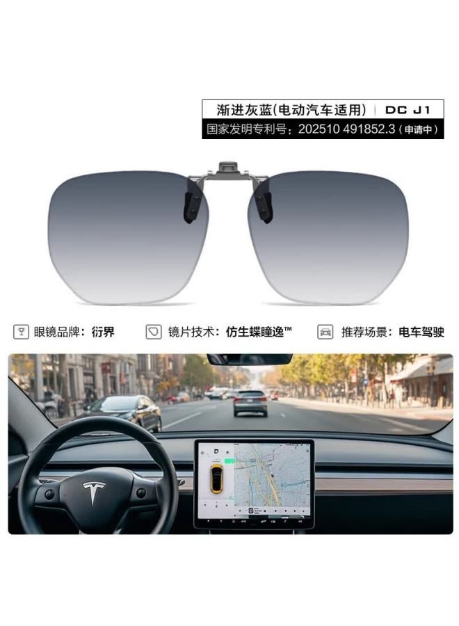 Bertha Gradient Color Driving Clip-on Sungl For Men, Nearsighted, Day And Night Use, Back-to Special - Image 1
