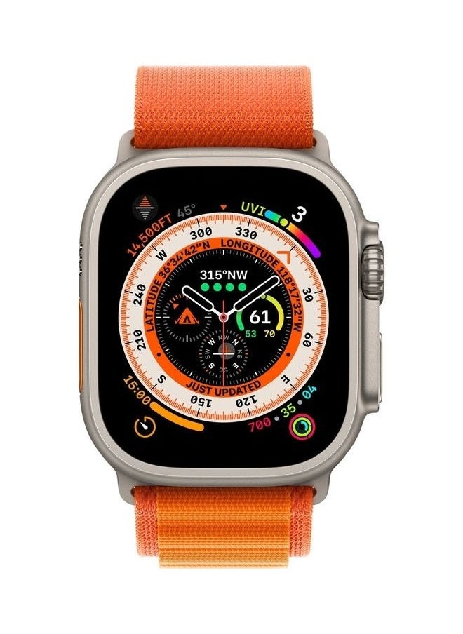 Generic - Apple Watch Alpine Loop Band 49mm/45mm/44mm Nylon Woven Sport Strap Compatible with iWatch Series 8/Ultra/7/SE/6/5/4/3/2/1 Orange - Image 1