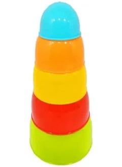 5Pcs Baby Stacking Bowls Cups For Kids Stacking Cups With 5 Different Colors Size Early Learning Educational Toy Sorting Stacking Blocks Toys For Baby Toddlers 1 2 3 Years Boys Girls