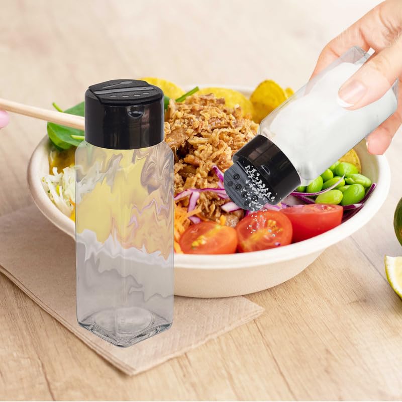 Pure Source India Salt And Pepper Salt Sprinklers, Capacity Of This Salt Sprinkler Is About 100 GM, Set Of 4 Pcs Glass Container With Metal Lid (salt sprinkler for kitchen) - Image 5
