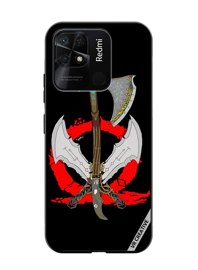 VR CREATIVE Protective Case Cover For Xiaomi Redmi 10C God Of War Weapons Design Multicolour - Image 1