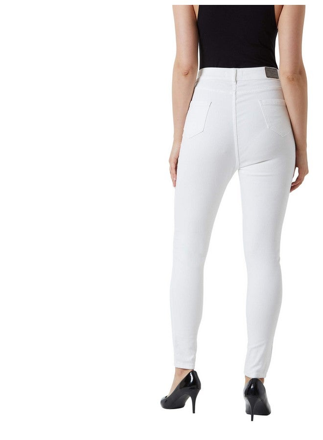 Miss Chase Women's Denim Skinny Fit High Rise Jeans(MCSS19DEN08-41-82-32,White,32) - Image 5