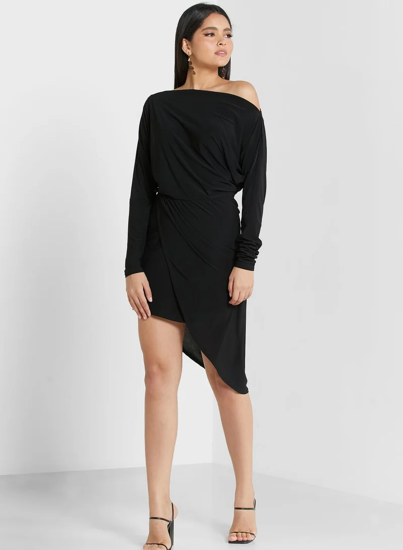 John Zack Asymmetric Bodycon Dress for Women | Best Price Oman