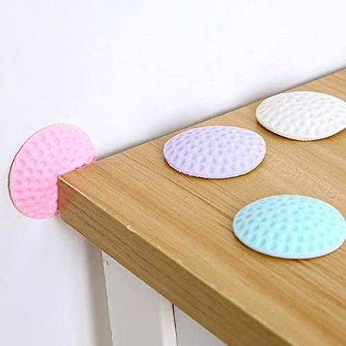 KolorFish Wall Protectors, 4 PCS Self-Adhesive Door Handle Bumper Guard Stopper, Rubber Self- Adhesive Crash pad (White) - Image 3