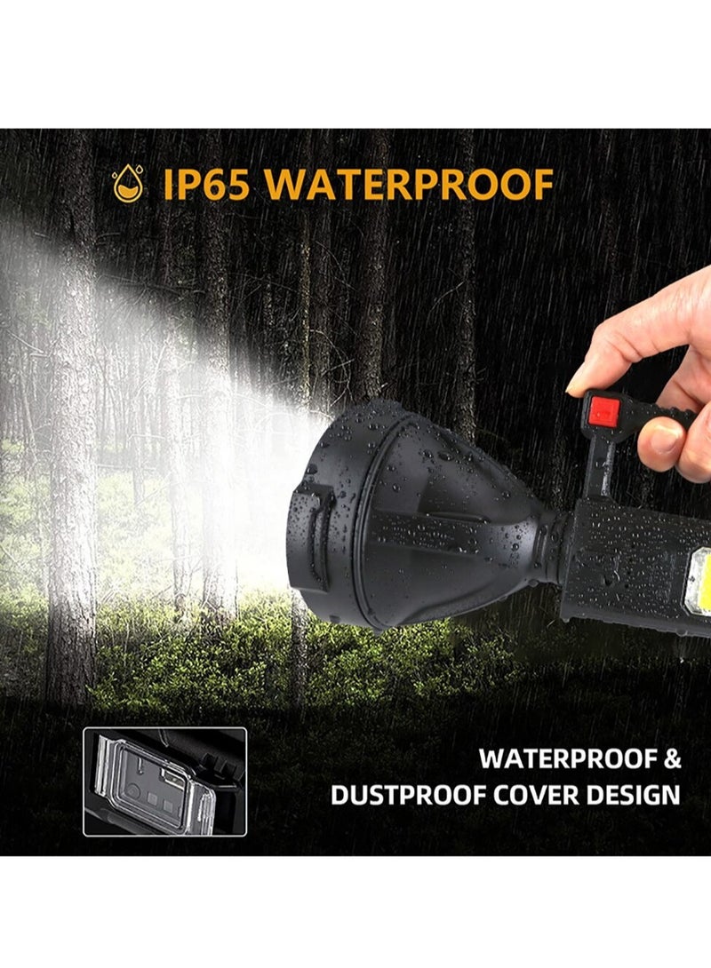 Handheld Flashlight, Waterproof High Power LED Flashlight, USB Rechargeable Fishing Lantern Torch, Powerful Searchlight With Multiple Light Modes, (1pc, S143B, Medium Size) - Image 3