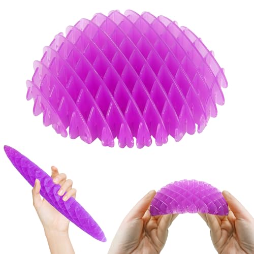 oyeftp Fidget Toy Big Fidget Toys Adults and Teens Funny Stretchy Sensory Stress Toy Fidget Sensory Squeeze Toys Relieves Stress and Anxiety Finger Toys for Teens with Autism ADHDPurple - Image 1