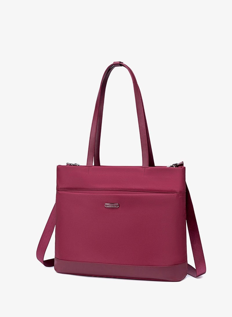 Chantria Premium Lightweight Laptop Hand Bag for Women Water Resistant Multifunctional Laptop Sling Bag with Multiple Pockets for Casual/Work/College/ School, CB00789-Burgundy - Image 1