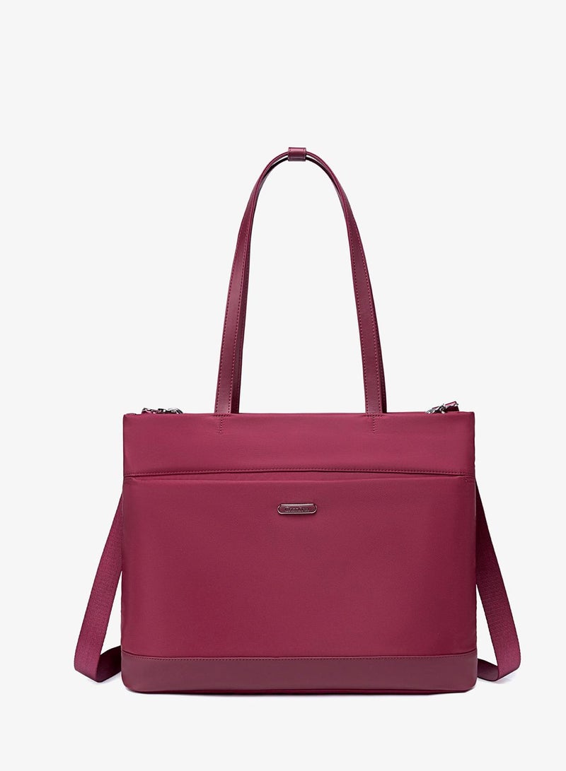 Chantria Premium Lightweight Laptop Hand Bag for Women Water Resistant Multifunctional Laptop Sling Bag with Multiple Pockets for Casual/Work/College/ School, CB00789-Burgundy - Image 2
