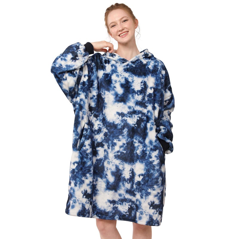 LetsFunny Blanket Hoodie,Oversized Wearable Sherpa Fleece Blanket Sweatshirt,Super Soft Warm Cozy with Giant Pocket,for Women Men Adults Teenagers Kids, One Size Fits All - Image 1
