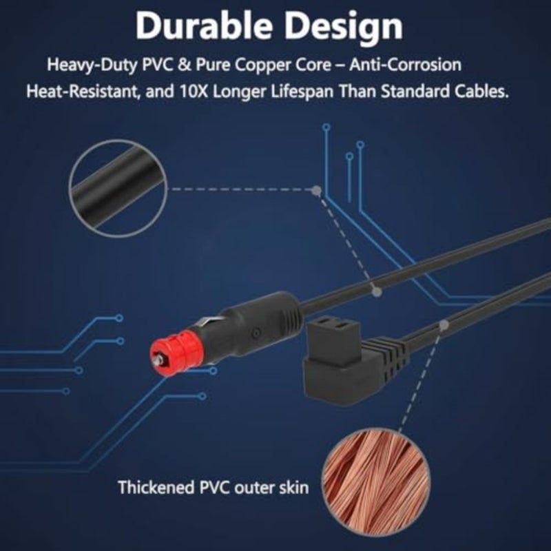 12/24 V Car Extension Cable 3.5 m for Cool Box Dometic Cigarette Lighter Extension Plug Car Fridge Power Supply Cable DC Replacement Cable Cool box - Image 2