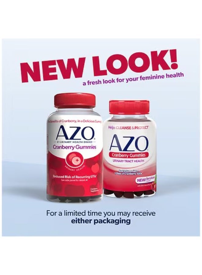 gya labs AZO Cranberry Urinary Tract Health Berrylicious Flavor 40 Gummies Packaging My Vary - Image 3