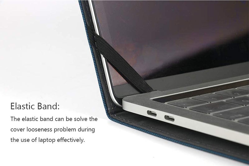 Honeymoon Case for Lenovo Yoga 9i gen 8/7 2023/2022 & Lenvov Yoga Air 14c 2022 IAP7 14 Inch[NOT FIT Yoga Yoga 9i gen6/5 2021-2022],PU Leather Folio Stand Protective Hard Shell Case Cover,S018-Blue - Image 2