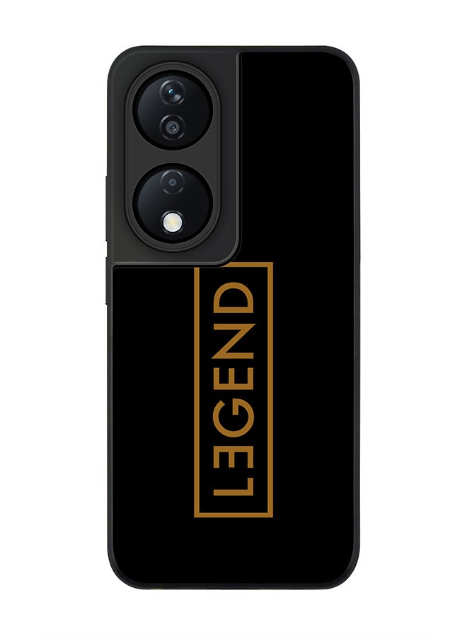 Stylizedd Rugged Black Edge Case for Honor X7b, Slim fit Soft Case Flexible Rubber Edges Anti Drop TPU Gel Thin Cover -  Legend - Image 1