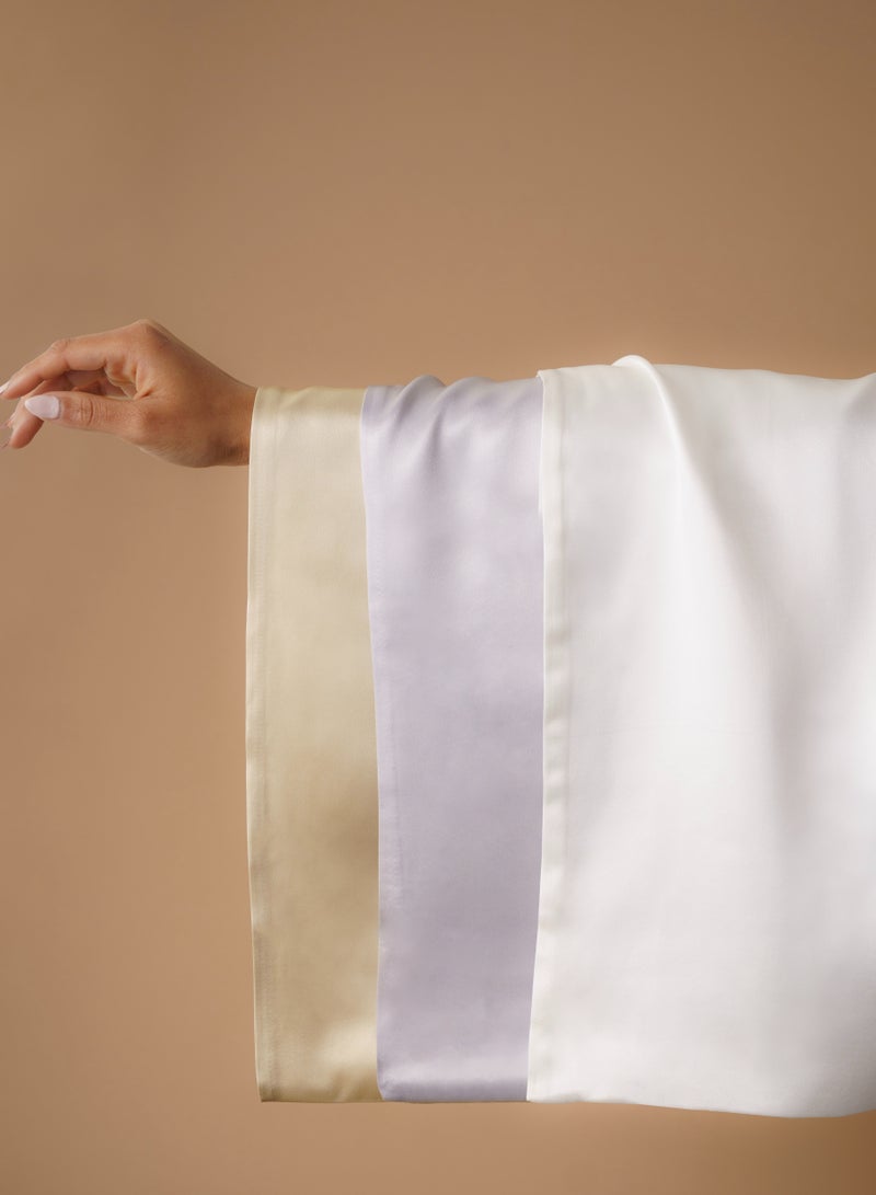 نيام غطاء وسادة حرير طبيعي ١٠٠٪ من نيام (مفرد)، مصنوع من ألياف التوت، مثالي للعناية بالبشرة والشعر، ملمس ناعم وبارد، مقاس ٤٨.٥ X ٧١ سم، غطاء الوسادة الحرير متوفر بألوان متعددة. - Image 5