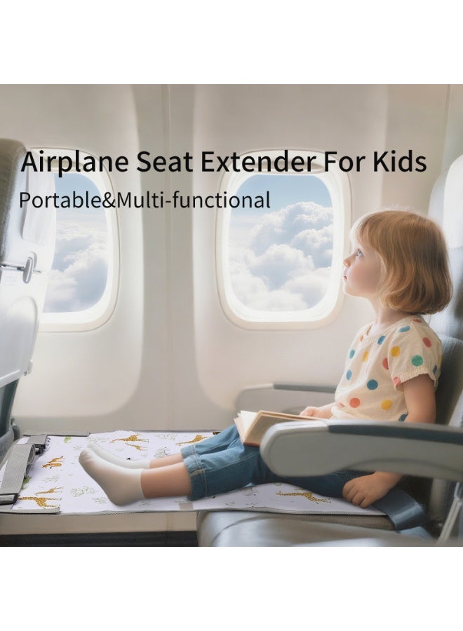 انسولار سرير طائرة للأطفال قابل للطي وممدد للمقعد، مسند أقدام سفر للأطفال الصغار قابل للتعديل ومحمول وأرجوحة للرحلات الجوية، سرير نوم خفيف الوزن للطائرة وسجادة لعب لمقعد السيارة للرضع - Image 2