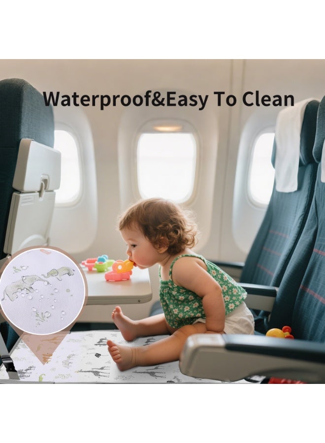 انسولار سرير طائرة للأطفال قابل للطي وممدد للمقعد، مسند أقدام سفر للأطفال الصغار قابل للتعديل ومحمول وأرجوحة للرحلات الجوية، سرير نوم خفيف الوزن للطائرة وسجادة لعب لمقعد السيارة للرضع - Image 5