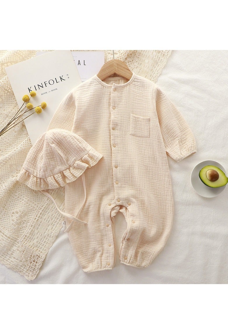 Newborn Baby Hooded Rompers Unisex Jumpsuit Pajamas Baby Boys and Infant Girls Toddler Onesie Clothes for Infant 0-36 Months