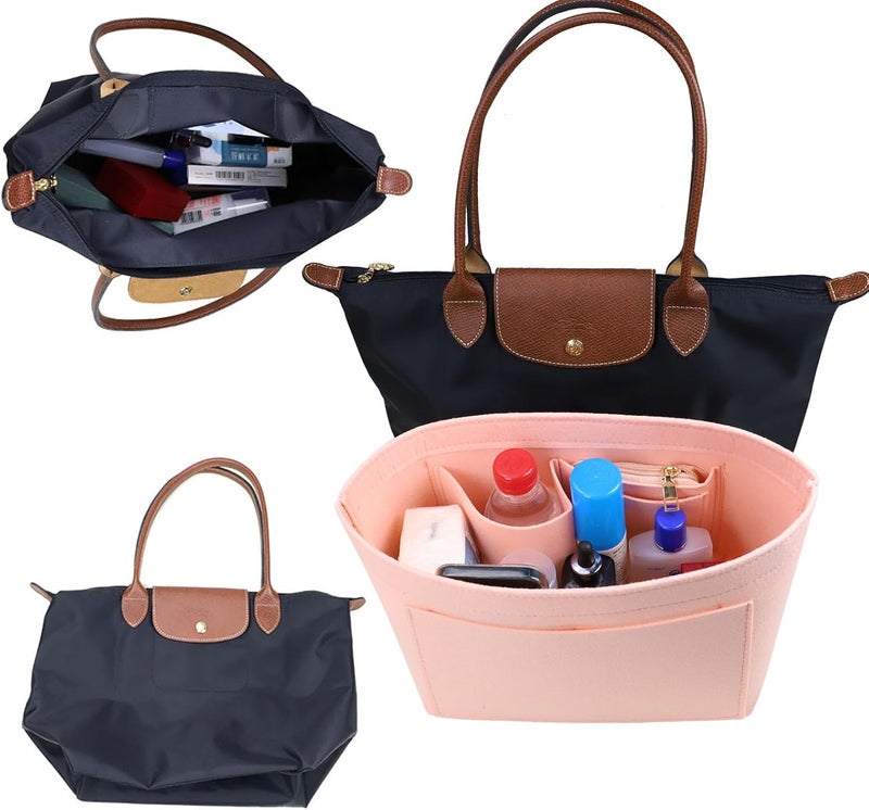 Lckaey Purse Organizer Insert for Le Pliage Neo Handbags Insert Organizer1012pink-S - Image 5