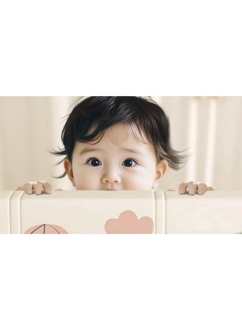 Capstro Foldable Baby Play Mat – Double-Sided Aquatic World & Black White Star Foam Floor Mat with Thick Cushioning, Soft Waterproof Surface for Crawling  – Aquatic World & Black White Stars - Image 4