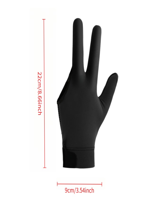 Pool Player Gloves Comfortable Billiard Glove 3 Finger Pool Gloves Lightweight Pool Table Glove - Image 2