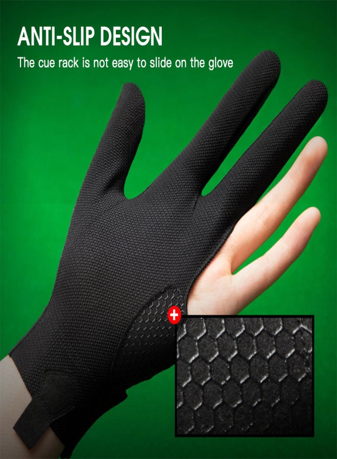 Pool Player Gloves Comfortable Billiard Glove 3 Finger Pool Gloves Lightweight Pool Table Glove - Image 4