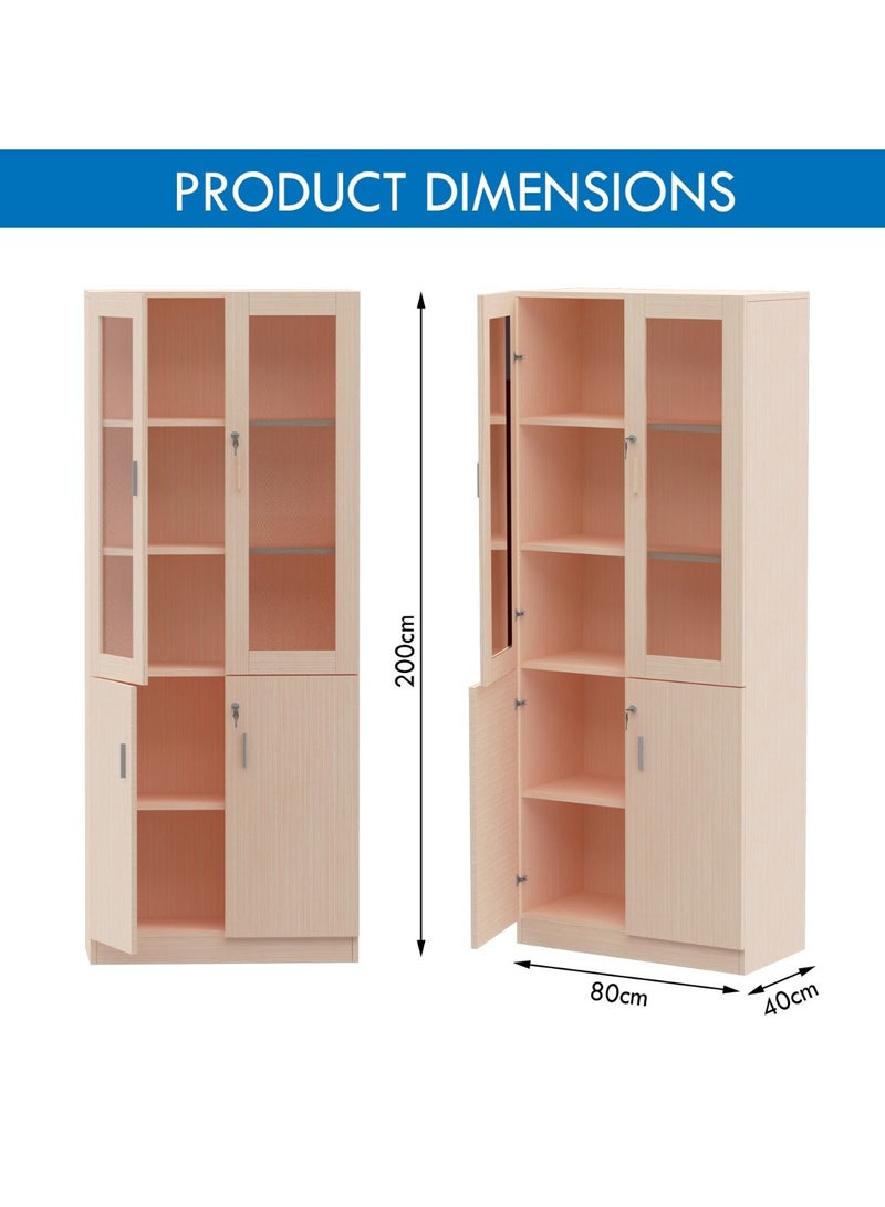 Mahmayi Mahmayi Carre 1123 Oak Full Height Bookshelf  - Image 5