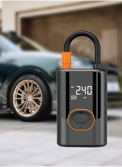دائرة مربعة منفاخات الإطاراتمنفاخ إطارات محمول مع شاشة LCD وبطارية قابلة لإعادة الشحن - مضخة إطارات سيارات 150 رطل/بوصة مربعة، مضخة ضاغط هواء لإطارات السيارات والدراجات النارية وكرة السلة والمزيد من الأشياء القابلة للنفخ  - Image 1