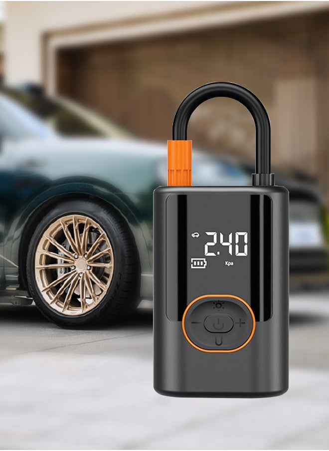 Squarecircle Portable Tire Inflator with LCD Display & Rechargeable Battery - 150 PSI Car Tires Pump, Air Compressor Pump for Car Tires, Bike, Motorcycle, Basketball & More Inflatables  - Image 1