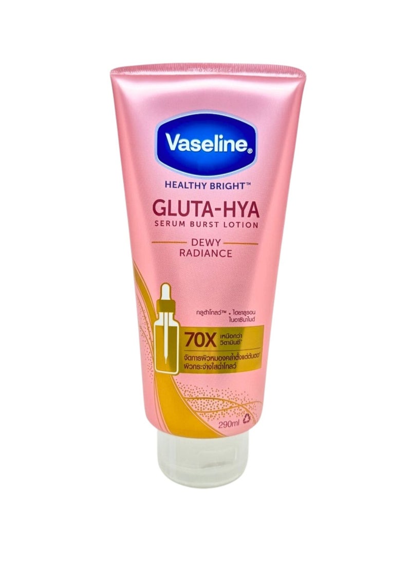 Vaseline Gluta Hya Dewy Radiance Lotion Bright 290ml - Image 1