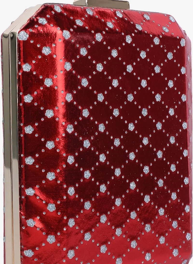 London Rag  London Rag Red Metallic Cut Out Clutch Bag for Women | Best Price UAE